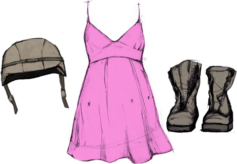 The Soldier in the Pink Dress