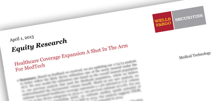 Wells Fargo: Procedure Volume to Offset Device Tax