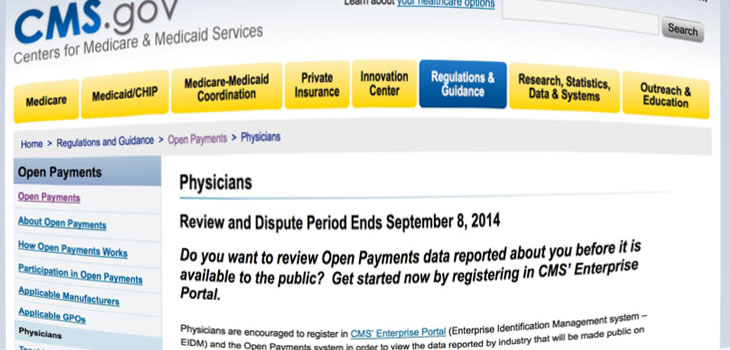 Physician Complaint Shuts Down CMS Open Payment Site