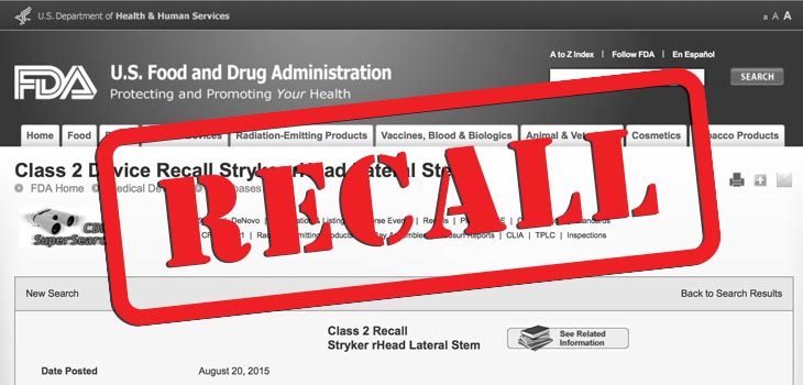 Stryker Recalls 17, 000 Elbow Implants