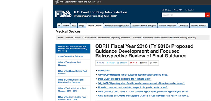 FDA Seeks Input on Intended 2016 Guidance Documents