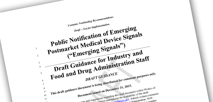Industry Opposes FDA “Emerging Signals” Proposal