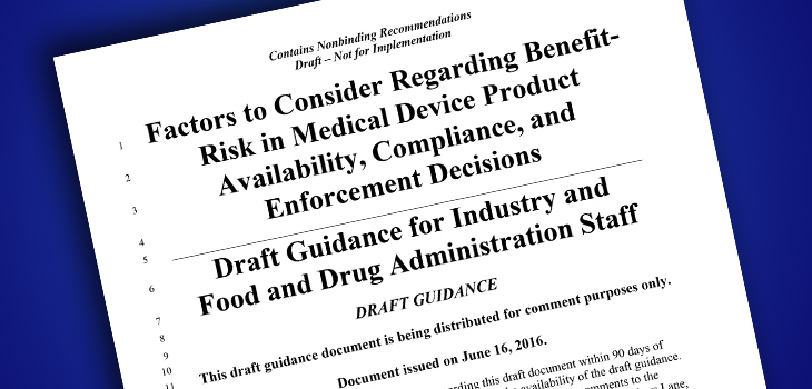 FDA Clarifies Benefit/Risk Analysis