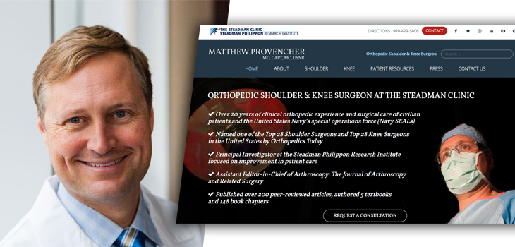 Matthew Provencher, M.D. Launches Patient Website