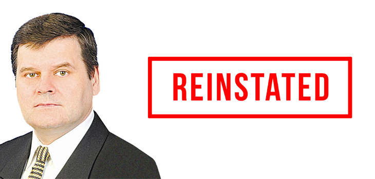 Washington Ortho Surgeon License Reinstated
