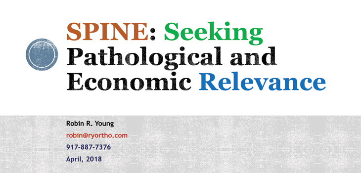 Spine: Seeking Pathological and Economic Relevance