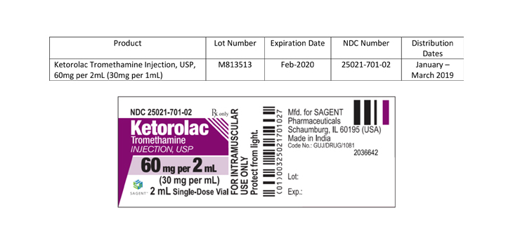 Single Lot of Injectable NSAID Recalled