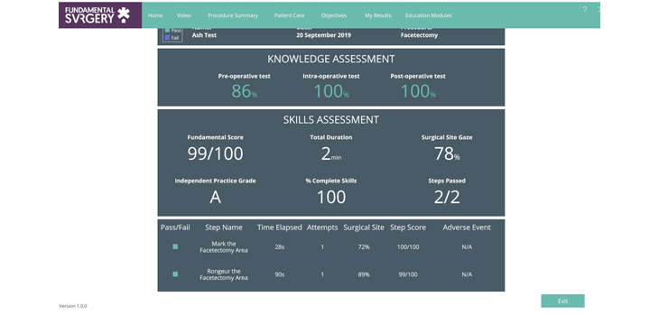 Virtual Reality Training Tool Adds Scoring Function and More