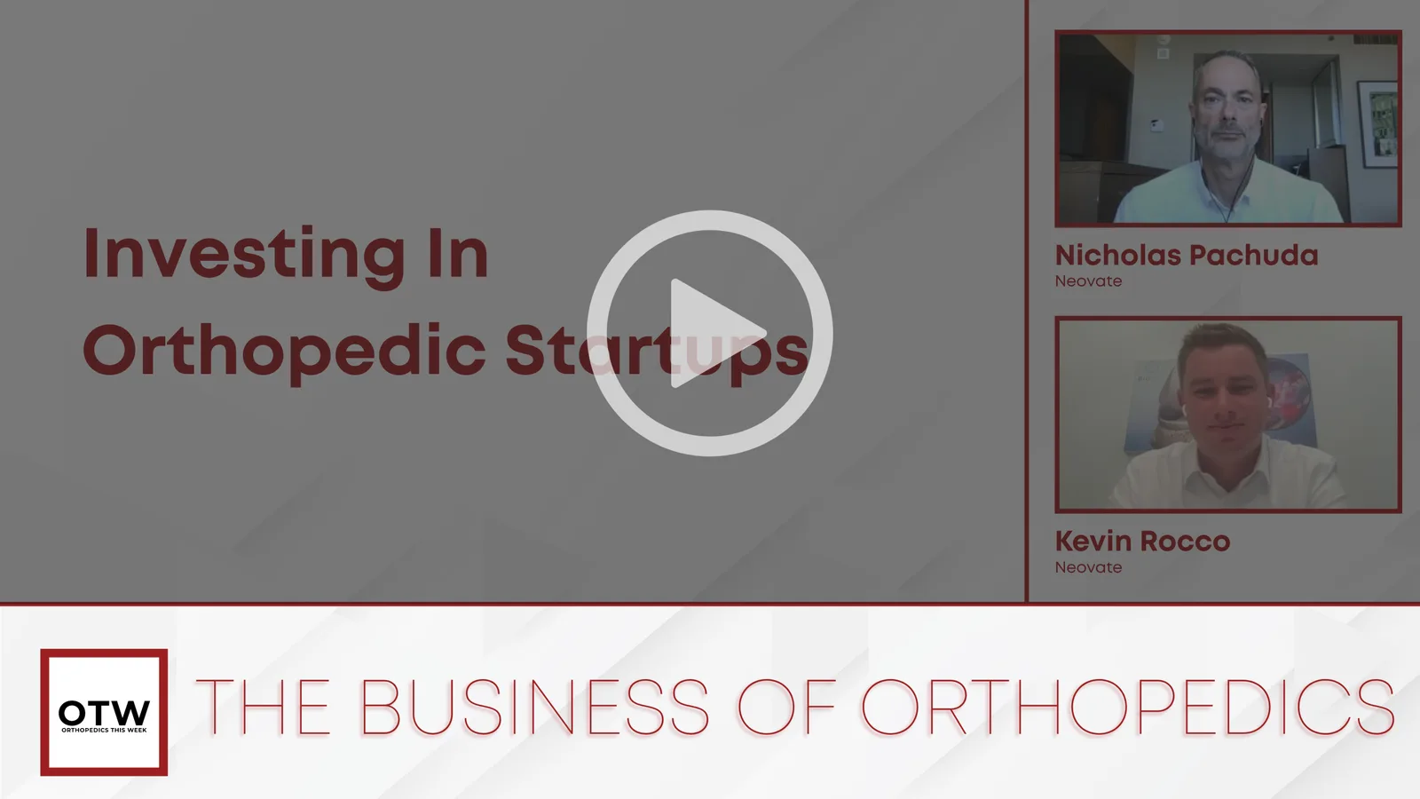 Investing in Orthopedic Startups – Neovate Capital Partners
