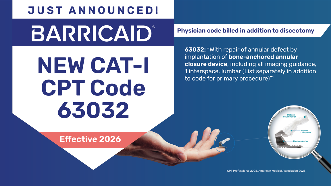 Intrinsic Therapeutics Announces that AMA Released CPT 2026 Code Set Including New CPT Code 63032 Describing Bone-Anchored Annular Closure, Effective January 1, 2026
