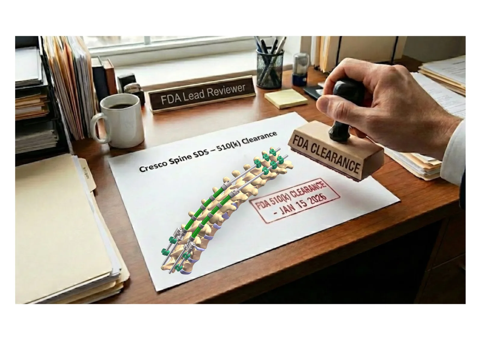 Cresco Spine Receives FDA 510(k) Clearance for the Spring Distraction System (SDSTM)